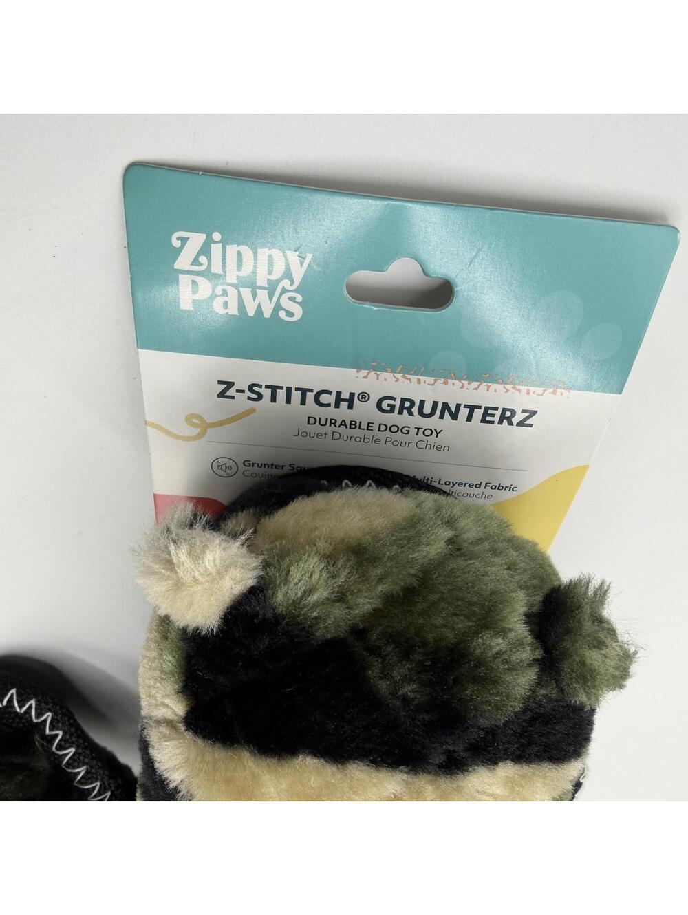 ZippyPaws Z-Stitch Grunterz Camron The Camo Gator Grunter Squeaker Zippy Paws - Picture 3 of 7